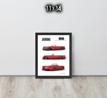 FRAMED POSTER: JECKONE Vintage | Design Study 009 | 1953 American Sports Convertible -STUDY 009