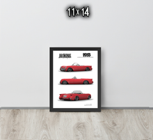 FRAMED POSTER: 1953 American Sports Convertible -Series 009 | JECKONE Vintage | Design Study Archive