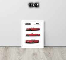FRAMED POSTER: 1953 American Sports Convertible -Series 009 | JECKONE Vintage | Design Study Archive