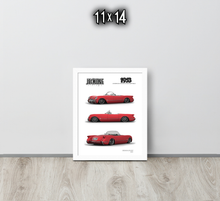 FRAMED POSTER: JECKONE Vintage | Design Study 009 | 1953 American Sports Convertible -STUDY 009