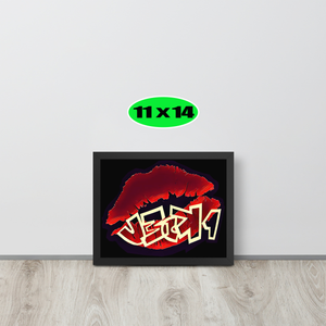 GRAFFITI FRAMED POSTER: juicyBLACK