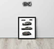FRAMED POSTER: JECKONE Vintage | Design Study 014 | 1982 Japanese Performance Coupe -STUDY 014