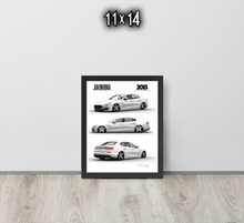 FRAMED POSTER: JECKONE Vintage | Design Study 016 | 2013 Italian Sports Sedan -STUDY 016
