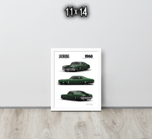 FRAMED POSTER: JECKONE Vintage | Design Study 013 | 1968 American Muscle Coupe -STUDY 013