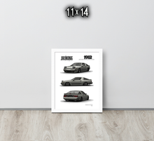 FRAMED POSTER: JECKONE Vintage | Design Study 014 | 1982 Japanese Performance Coupe -STUDY 014