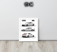FRAMED POSTER: JECKONE Vintage | Design Study 016 | 2013 Italian Sports Sedan -STUDY 016