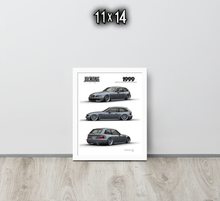 FRAMED POSTER: JECKONE Vintage | Design Study 017 | 1999 German Motorsport Hatchback -STUDY 017