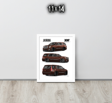 FRAMED POSTER: JECKONE Vintage | Design Study 019 | 2017 American Full Size Luxury SUV -STUDY 019