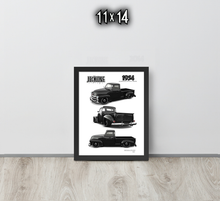 FRAMED POSTER: JECKONE Vintage | Design Study 001 | 1954 American Utility Truck -STUDY 001