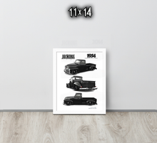 FRAMED POSTER: 1954 American Utility Truck -Series 001 | JECKONE Vintage | Design Study Archive