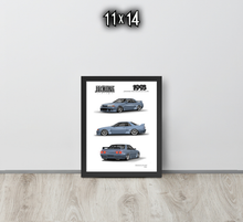 FRAMED POSTER: JECKONE Vintage | Design Study 002 | 1993 Japanese Performance Coupe -STUDY 002