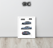FRAMED POSTER: JECKONE Vintage | Design Study 002 | 1993 Japanese Performance Coupe -STUDY 002