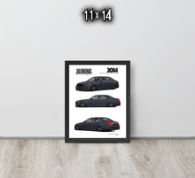 FRAMED POSTER: JECKONE Vintage | Design Study 003 | 2014 German Motorsport Sedan -STUDY 003