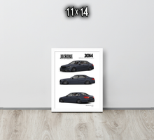 FRAMED POSTER: JECKONE Vintage | Design Study 003 | 2014 German Motorsport Sedan -STUDY 003