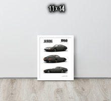 FRAMED POSTER: 1968 Italian V12 Fastback -Series 004 JECKONE Vintage | Design Study Archive