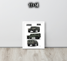 FRAMED POSTER: JECKONE Vintage | Design Study 005 | 1996 American High Mobility Vehicle -STUDY 005