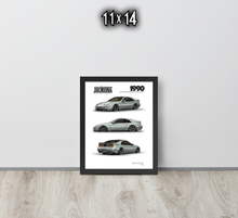 FRAMED POSTER: JECKONE Vintage | Design Study 006 | 1990 Japanese Sports Coupe -STUDY 006