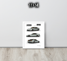 FRAMED POSTER: JECKONE Vintage | Design Study 006 | 1990 Japanese Sports Coupe -STUDY 006