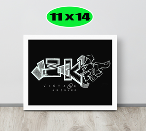 GRAFFITI FRAMED POSTER: BLACKout