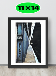 FRAMED POSTER: 3 TrainComing: Harlem Streets -The Art Collection