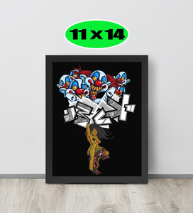 GRAFFITI FRAMED POSTER: absondFromTriflingLunatics