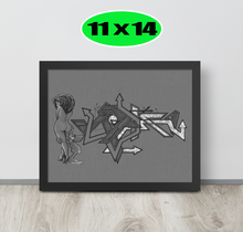 GRAFFITI FRAMED POSTER: catchingFeelings