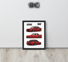 FRAMED POSTER: JECKONE Vintage | Design Study 007 | 1987 German Performance Coupe -STUDY 007