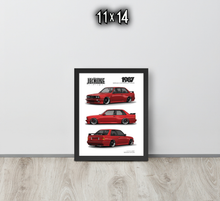 FRAMED POSTER: 1987 German Motorsports Sedan -Series 007 | JECKONE Vintage | Design Study Archive