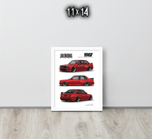 FRAMED POSTER: 1987 German Motorsports Sedan -Series 007 | JECKONE Vintage | Design Study Archive