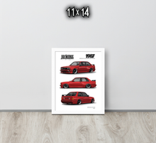 FRAMED POSTER: JECKONE Vintage | Design Study 007 | 1987 German Performance Coupe -STUDY 007