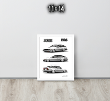 FRAMED POSTER: 1987 Italian V6 Coupe -Series 008 JECKONE Vintage | Design Study Archive