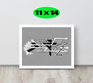 FRAMED GRAFFITI POSTER: speedingOnTheDeegan
