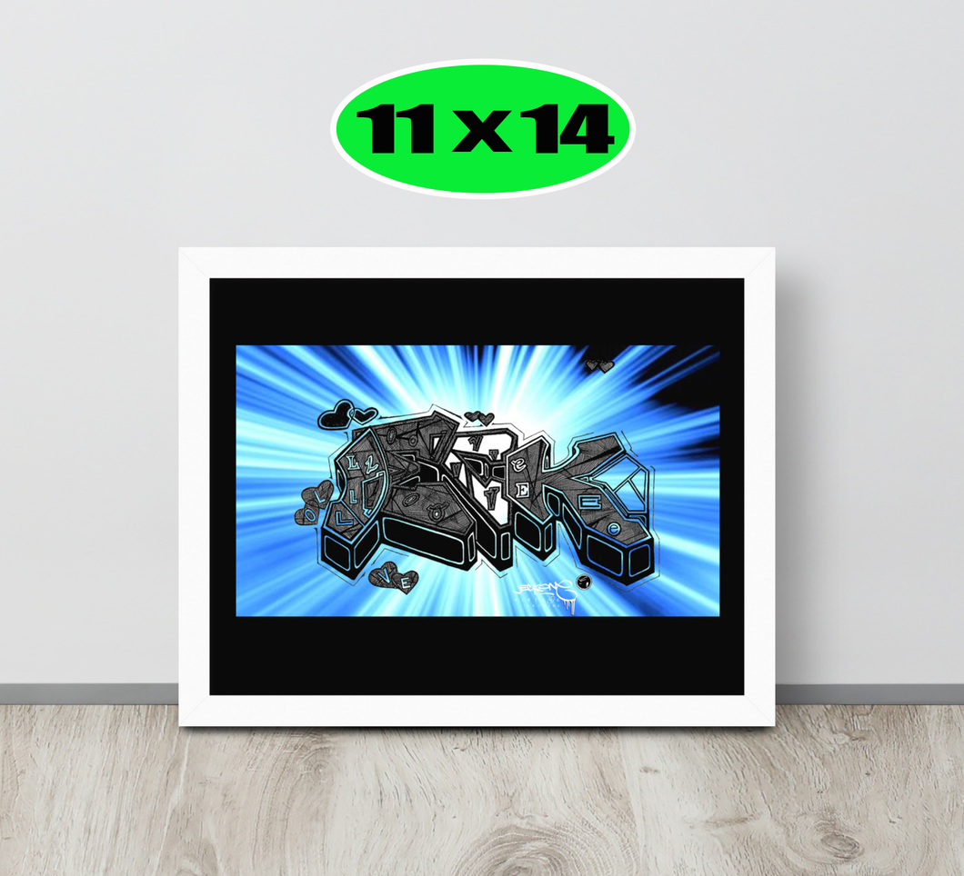 GRAFFITI FRAMED POSTER: theColorOfLOVE