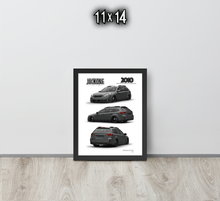 FRAMED POSTER: JECKONE Vintage | Design Study 011 | 2010 Japanese Sports Crossover -STUDY 011