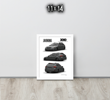 FRAMED POSTER: JECKONE Vintage | Design Study 011 | 2010 Japanese Sports Crossover -STUDY 011