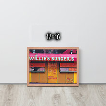 FRAMED POSTER: Willie’s Burgers : HARLEM COLLECTION