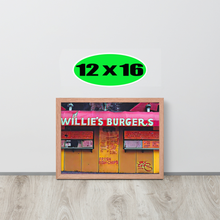 FRAMED POSTER: WILLIE'S BURGERS: Harlem Streets -The Art Collection