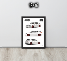 FRAMED POSTER: JECKONE Vintage | Design Study 021 | 2011 JAPANESE COMPACT LUXURY HYBRID -STUDY 021