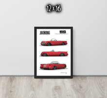FRAMED POSTER: JECKONE Vintage | Design Study 009 | 1953 American Sports Convertible -STUDY 009