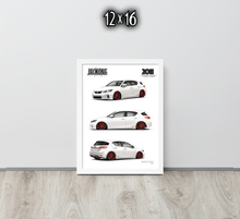 FRAMED POSTER: JECKONE Vintage | Design Study 021 | 2011 JAPANESE COMPACT LUXURY HYBRID -STUDY 021