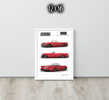 FRAMED POSTER: 1953 American Sports Convertible -Series 009 | JECKONE Vintage | Design Study Archive