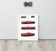 FRAMED POSTER: JECKONE Vintage | Design Study 009 | 1953 American Sports Convertible -STUDY 009