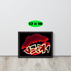 GRAFFITI FRAMED POSTER: juicyBLACK