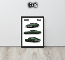 FRAMED POSTER: JECKONE Vintage | Design Study 013 | 1968 American Muscle Coupe -STUDY 013