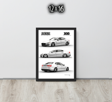 FRAMED POSTER: JECKONE Vintage | Design Study 016 | 2013 Italian Sports Sedan -STUDY 016