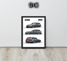 FRAMED POSTER: JECKONE Vintage | Design Study 017 | 1999 German Motorsport Hatchback -STUDY 017