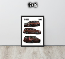 FRAMED POSTER: JECKONE Vintage | Design Study 019 | 2017 American Full Size Luxury SUV -STUDY 019
