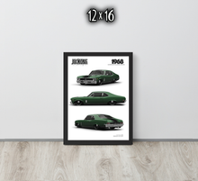FRAMED POSTER: 1968 American Muscle Coupe -Series 013 | JECKONE Vintage | Design Study Archive