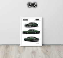 FRAMED POSTER: 1968 American Muscle Coupe -Series 013 | JECKONE Vintage | Design Study Archive