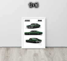 FRAMED POSTER: JECKONE Vintage | Design Study 013 | 1968 American Muscle Coupe -STUDY 013